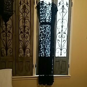 Swim suit lace maxi cover up